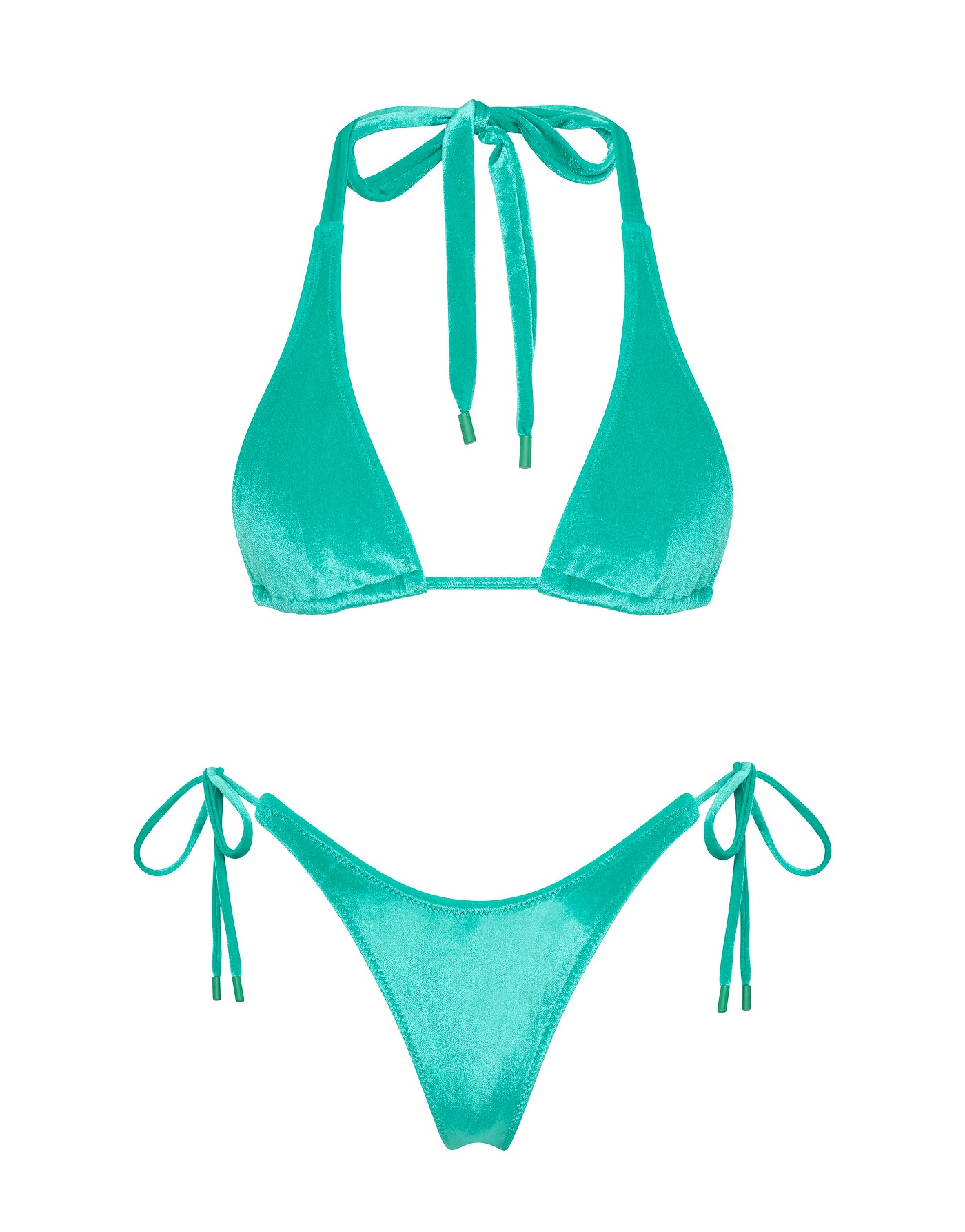 DARA EVOR Velvet Triangle Bikini Set