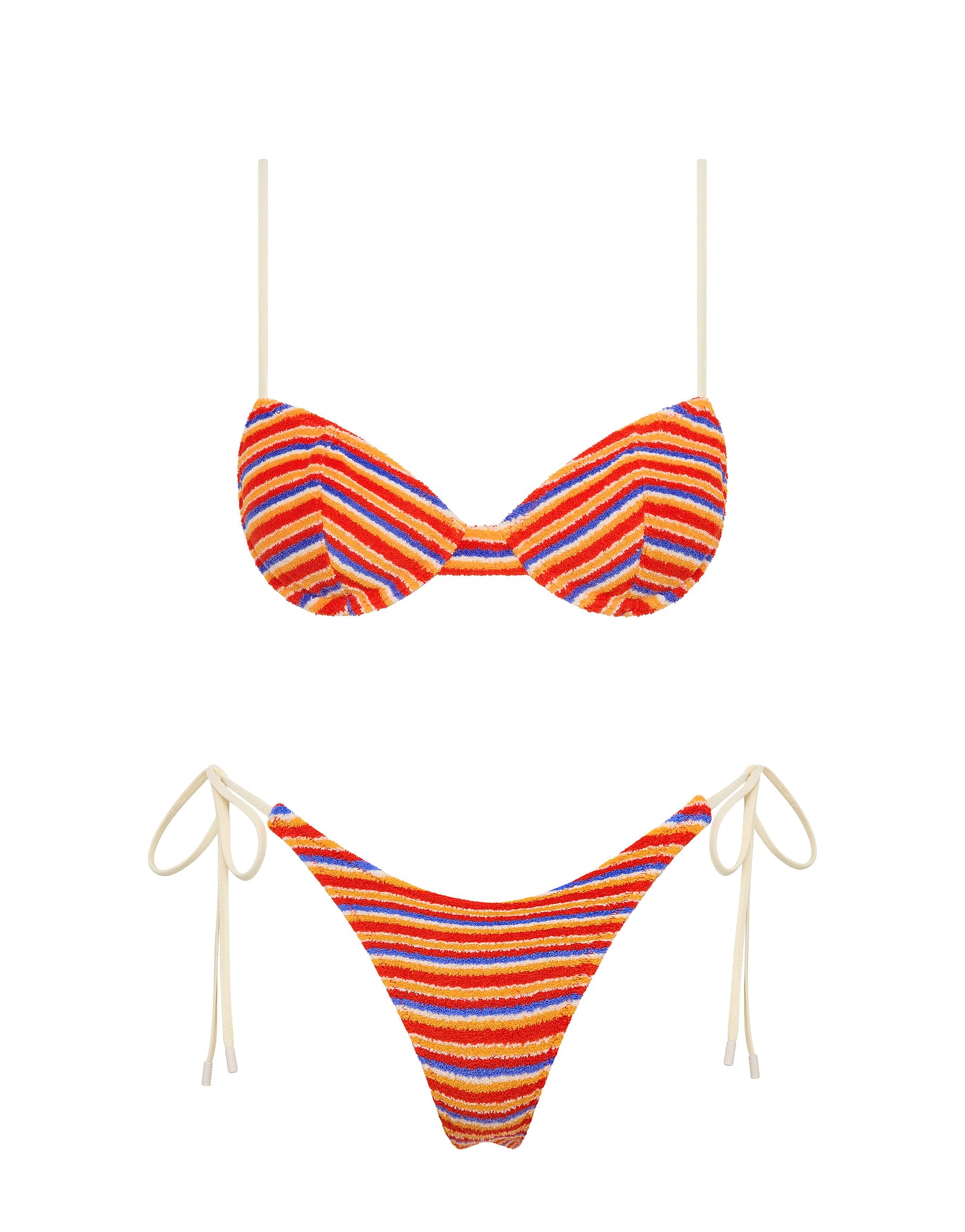 JARA KITT Terry Towelling Balconette Bikini Set