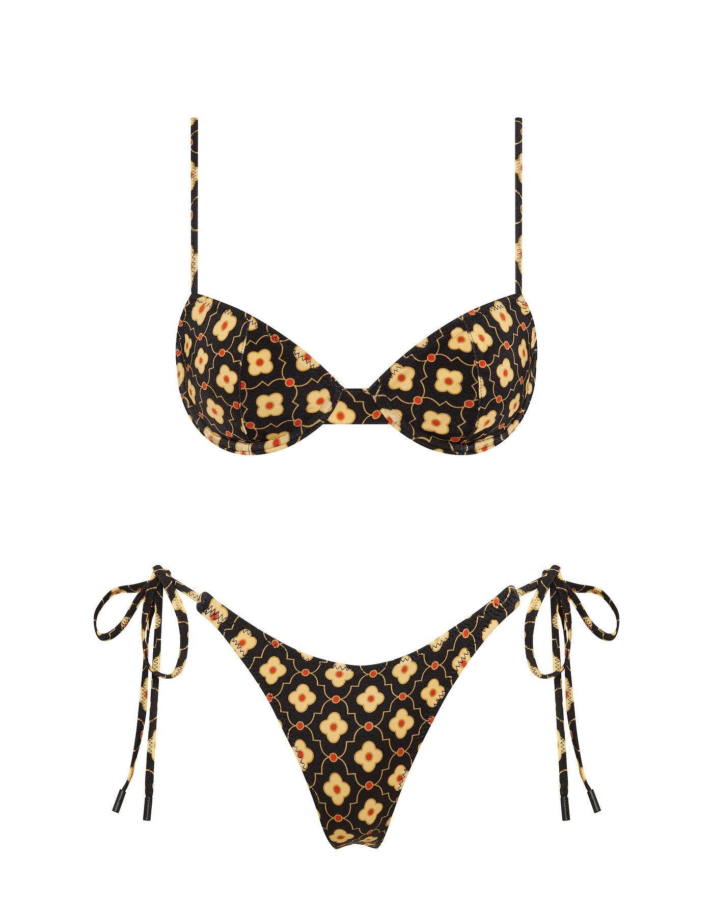 JARA PERL  Geometric Balconette Bikini Set
