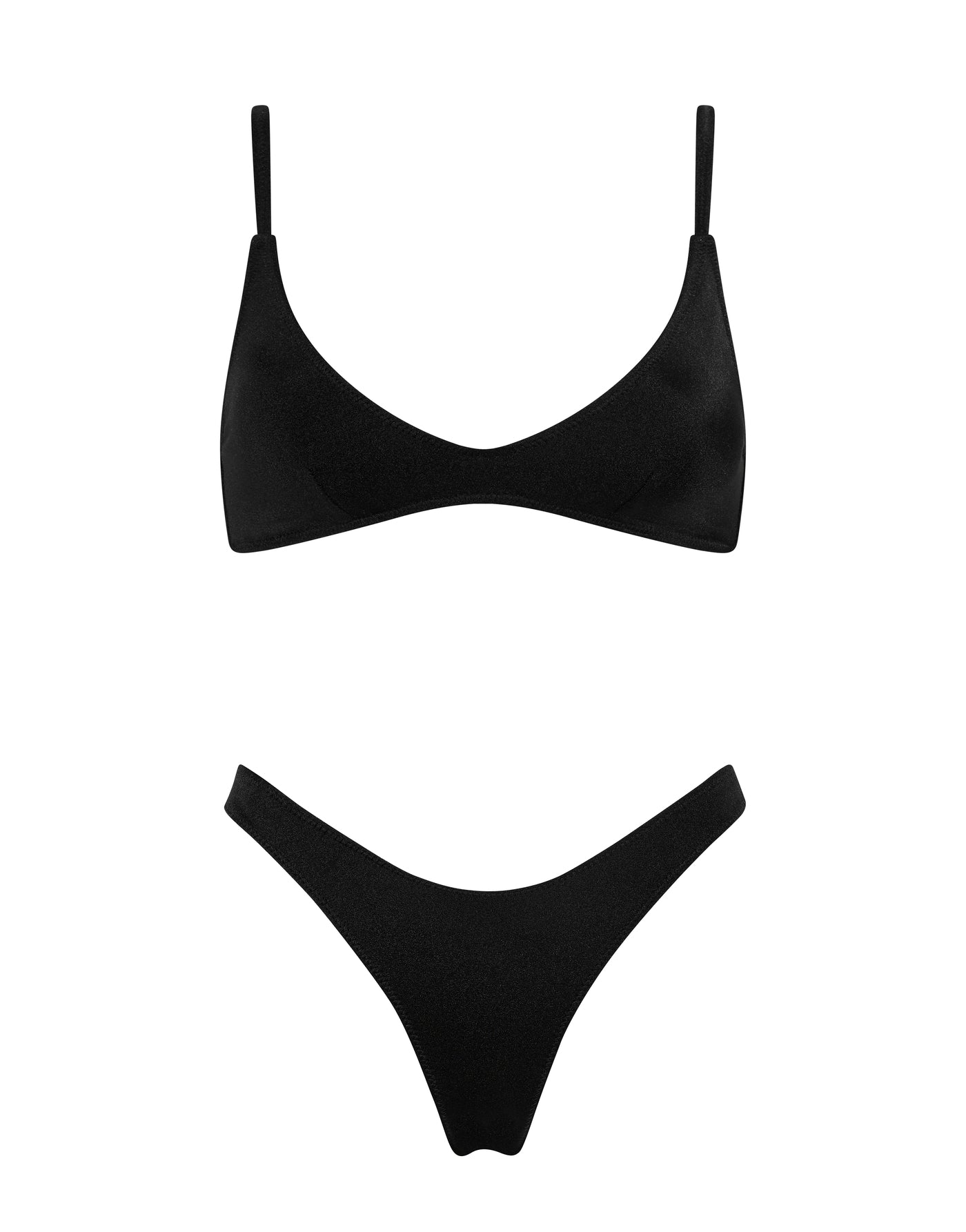 MAIA EBONY BLACK Scoop Bikini Set