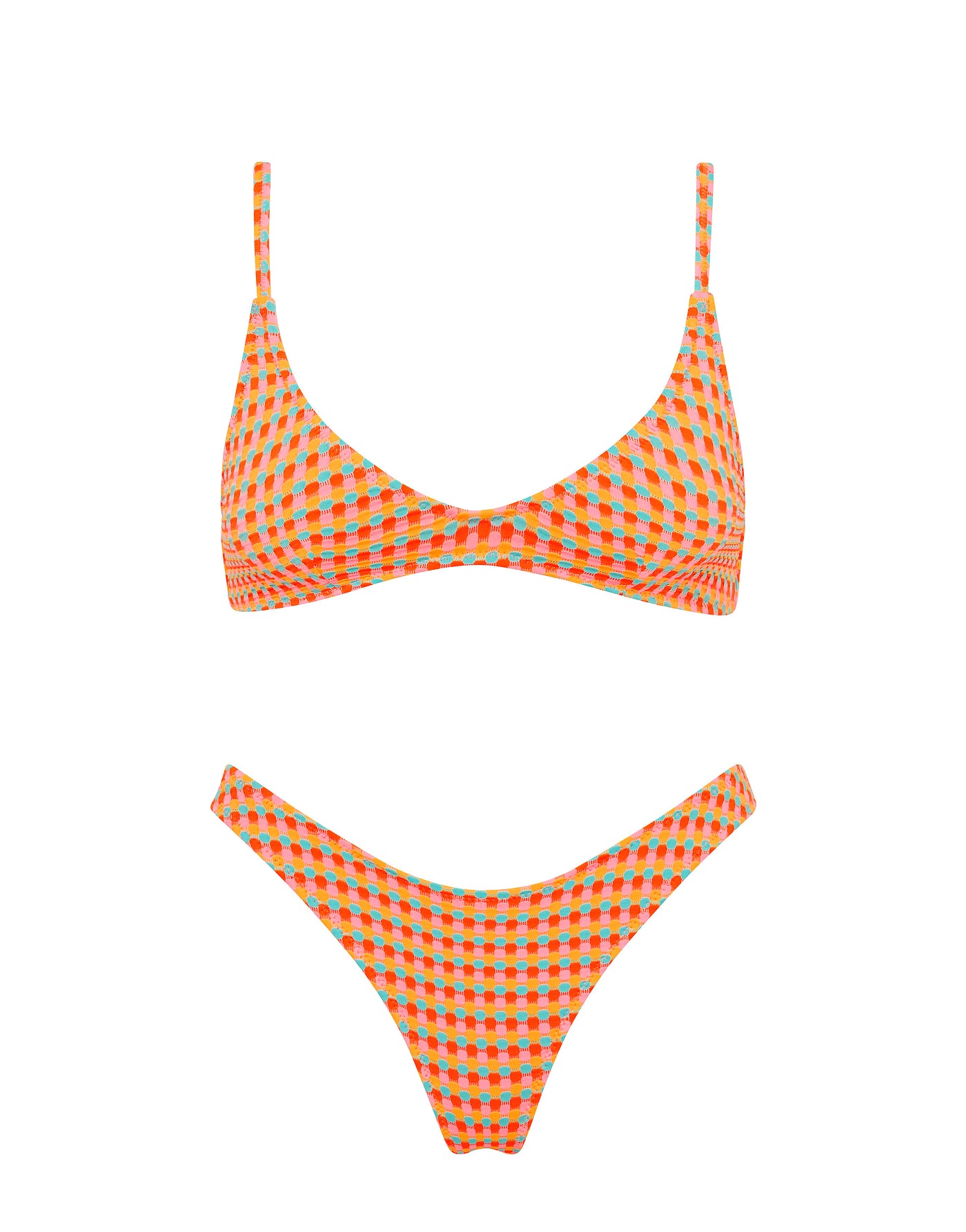 MAIA GARA Textured Scoop Bikini Set