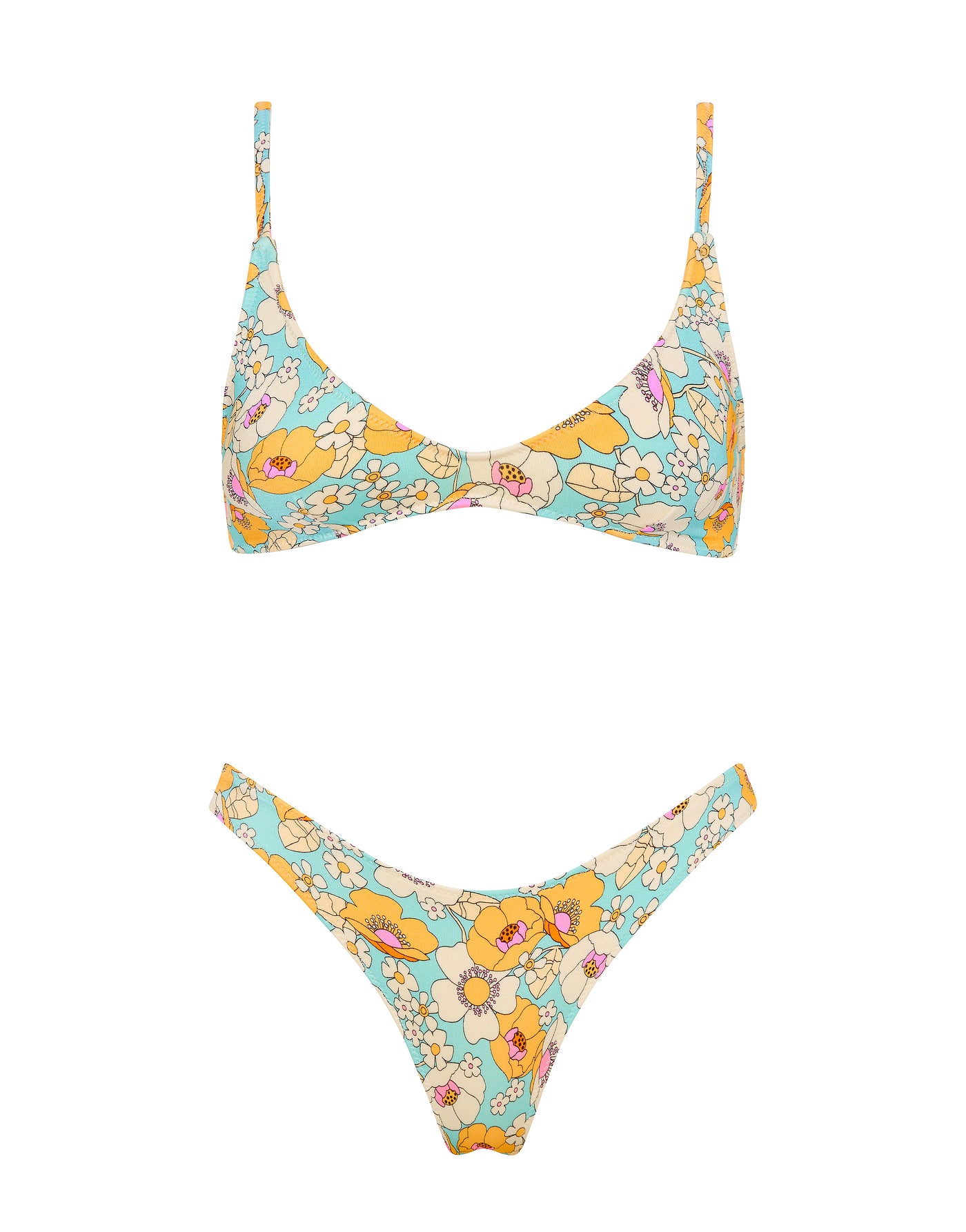 MAIA MAIE Floral Scoop Bikini Set
