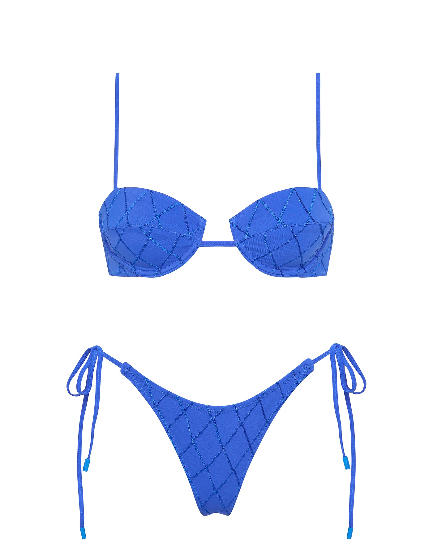 MALA BANC Blue Balconette Bikini Set