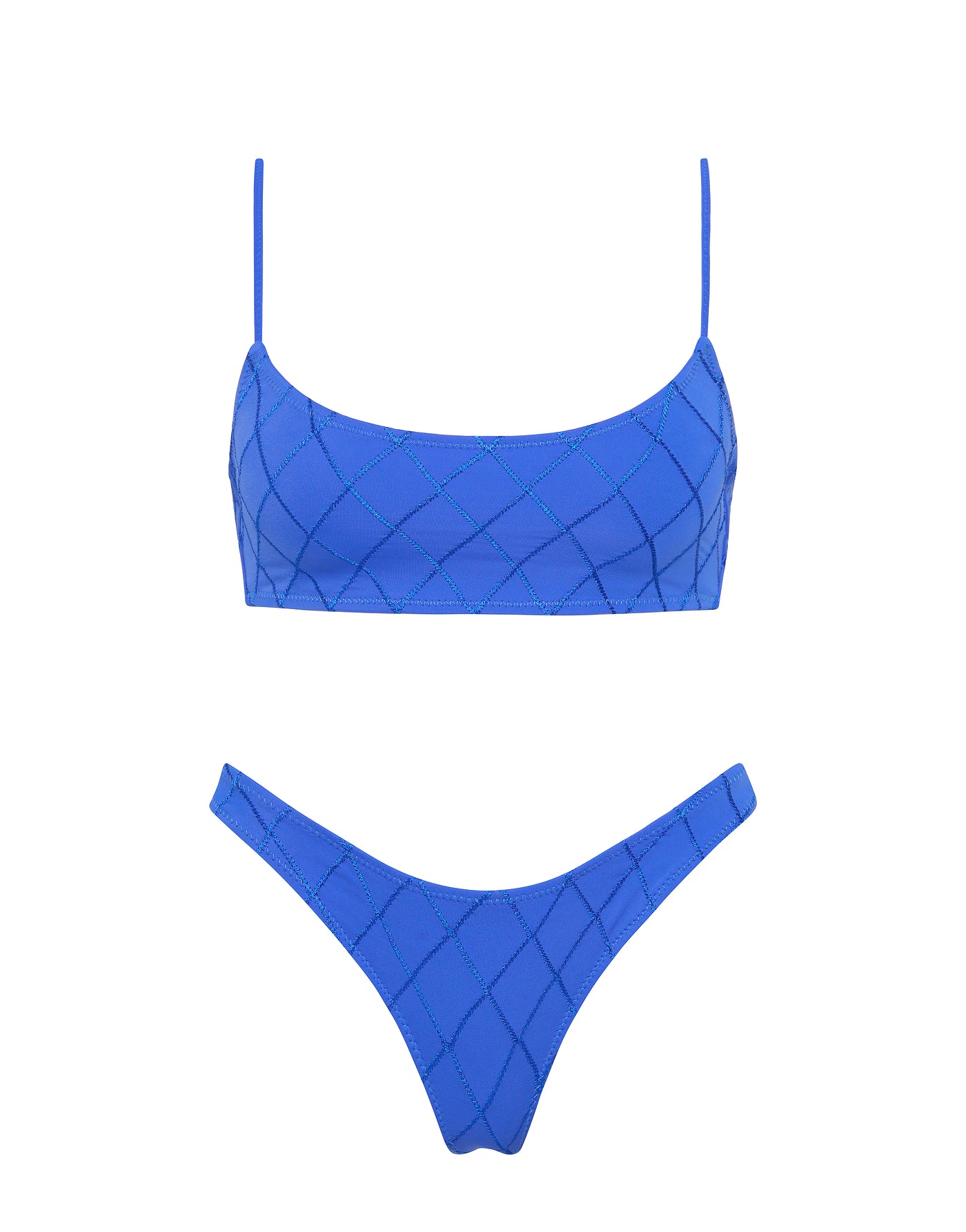 MICA BANC Blue Crop Bikini Set