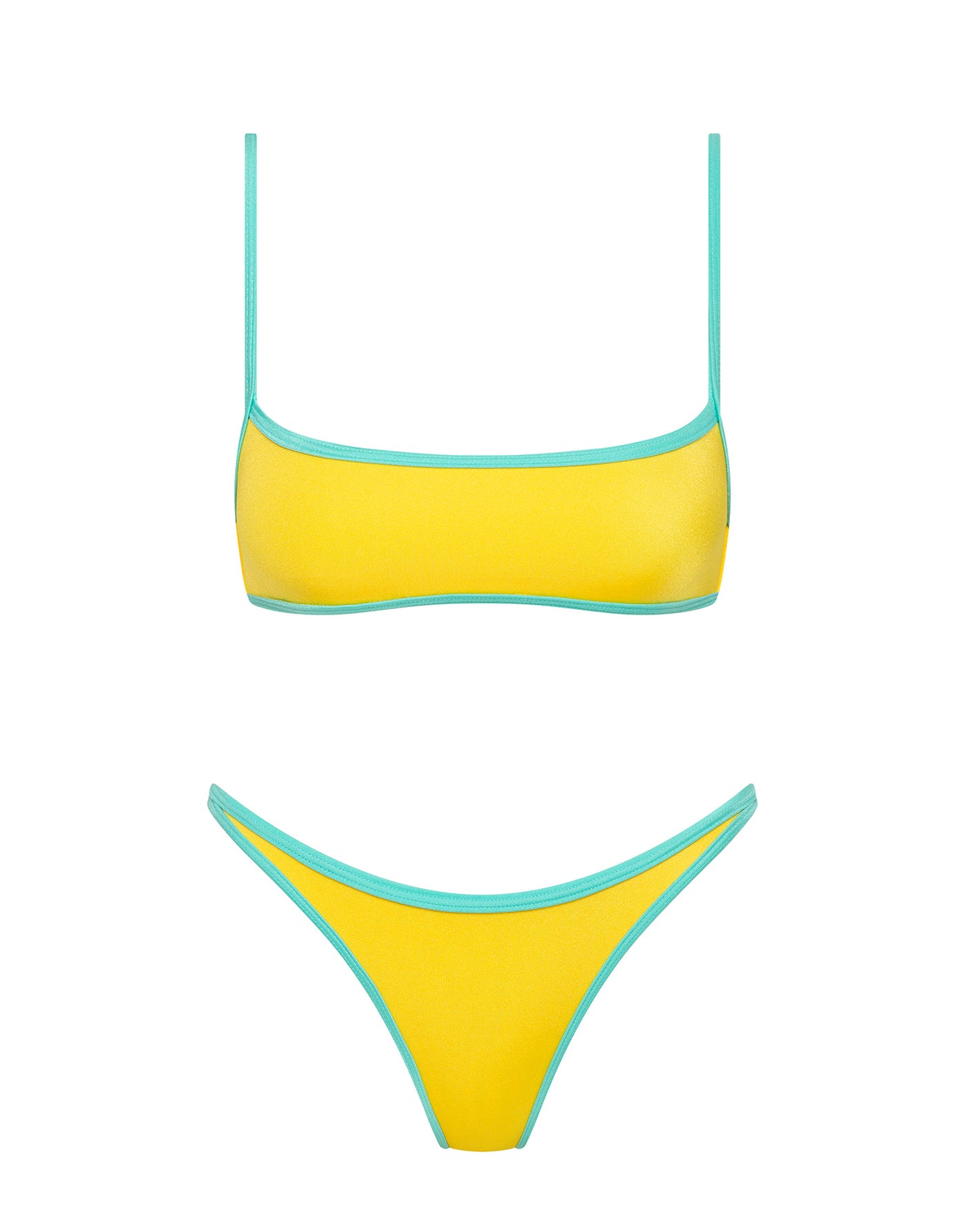 MIMA XUMA Yellow Crop Bikini Set