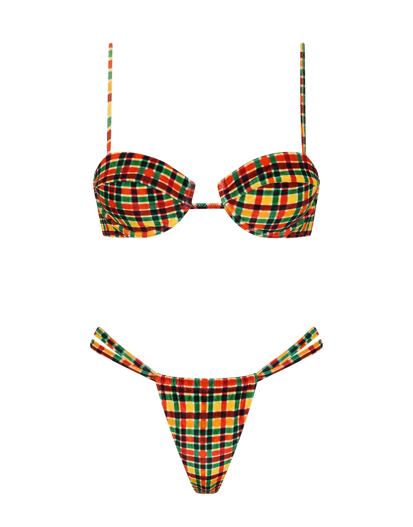 NURA NEMONE Velvet Balconette Bikini Set