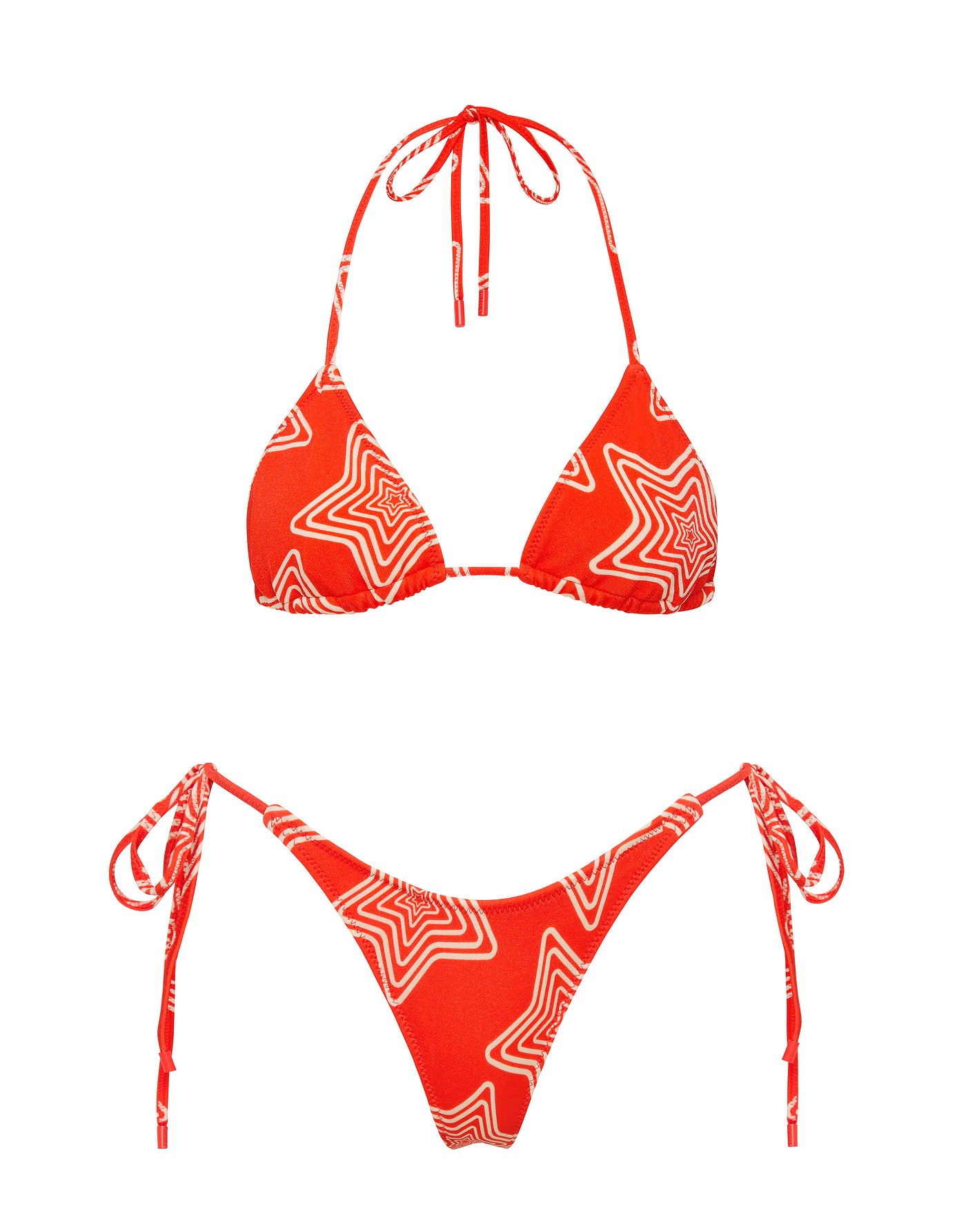 VINCA ELVI Red Star Triangle Bikini Set