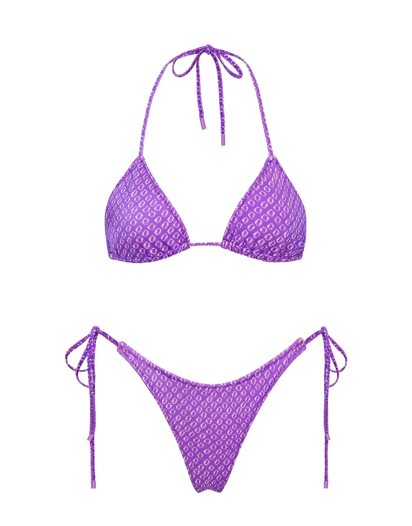 VINCA HAZE Purple Triangle Bikini Set