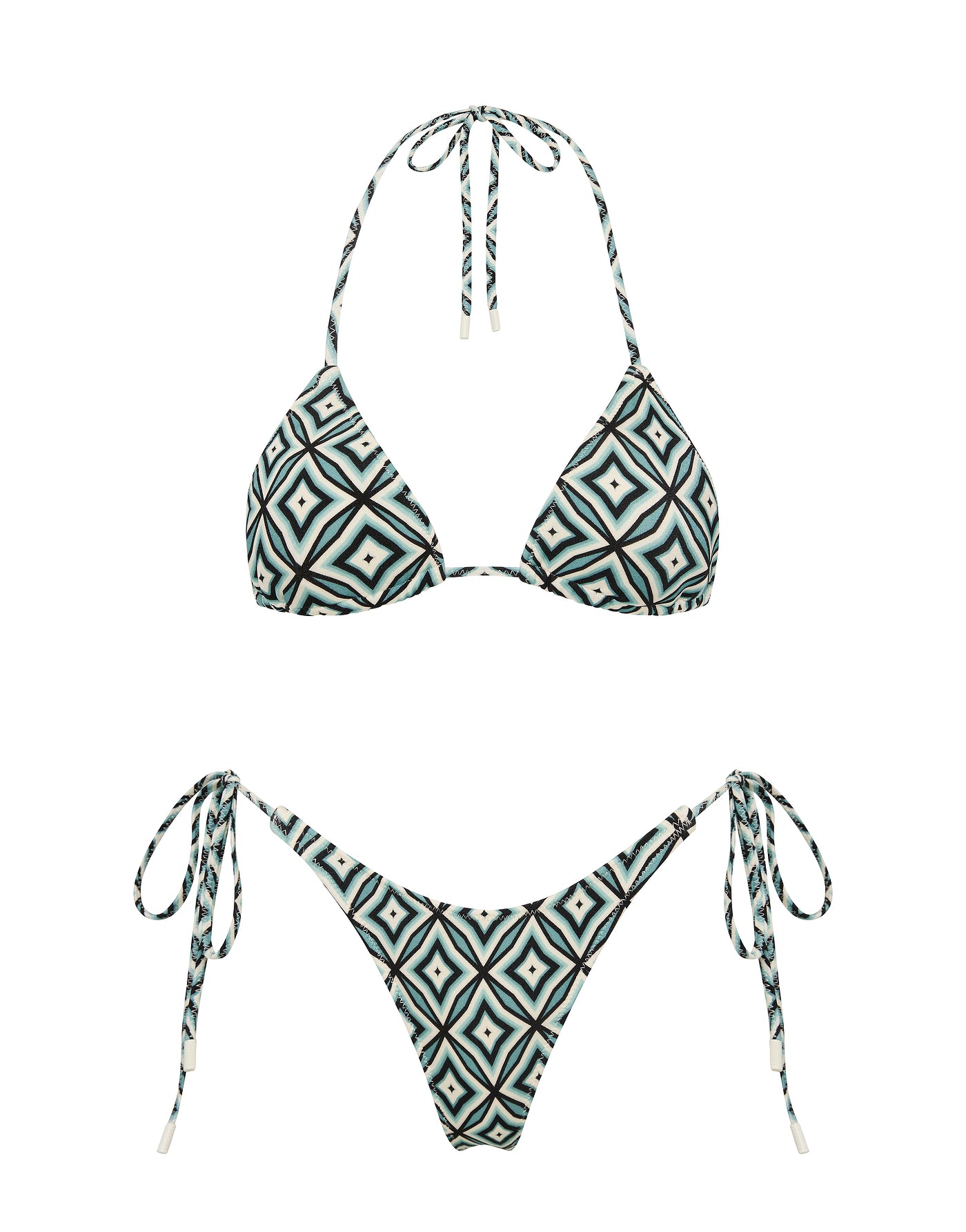 VINCA POLLO Geometric Triangle Bikini Set