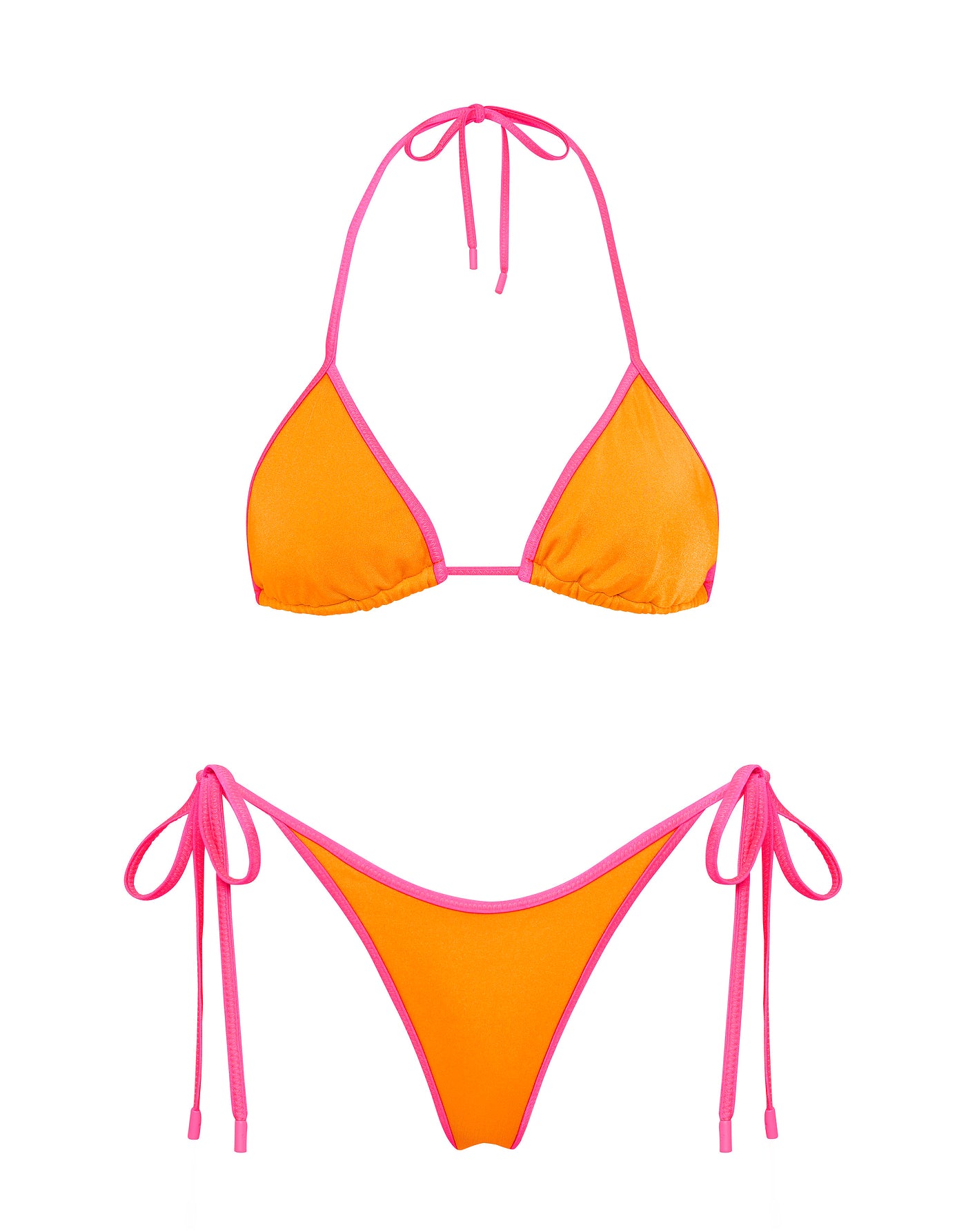 VINCA SANTO Orange Triangle Bikini Set