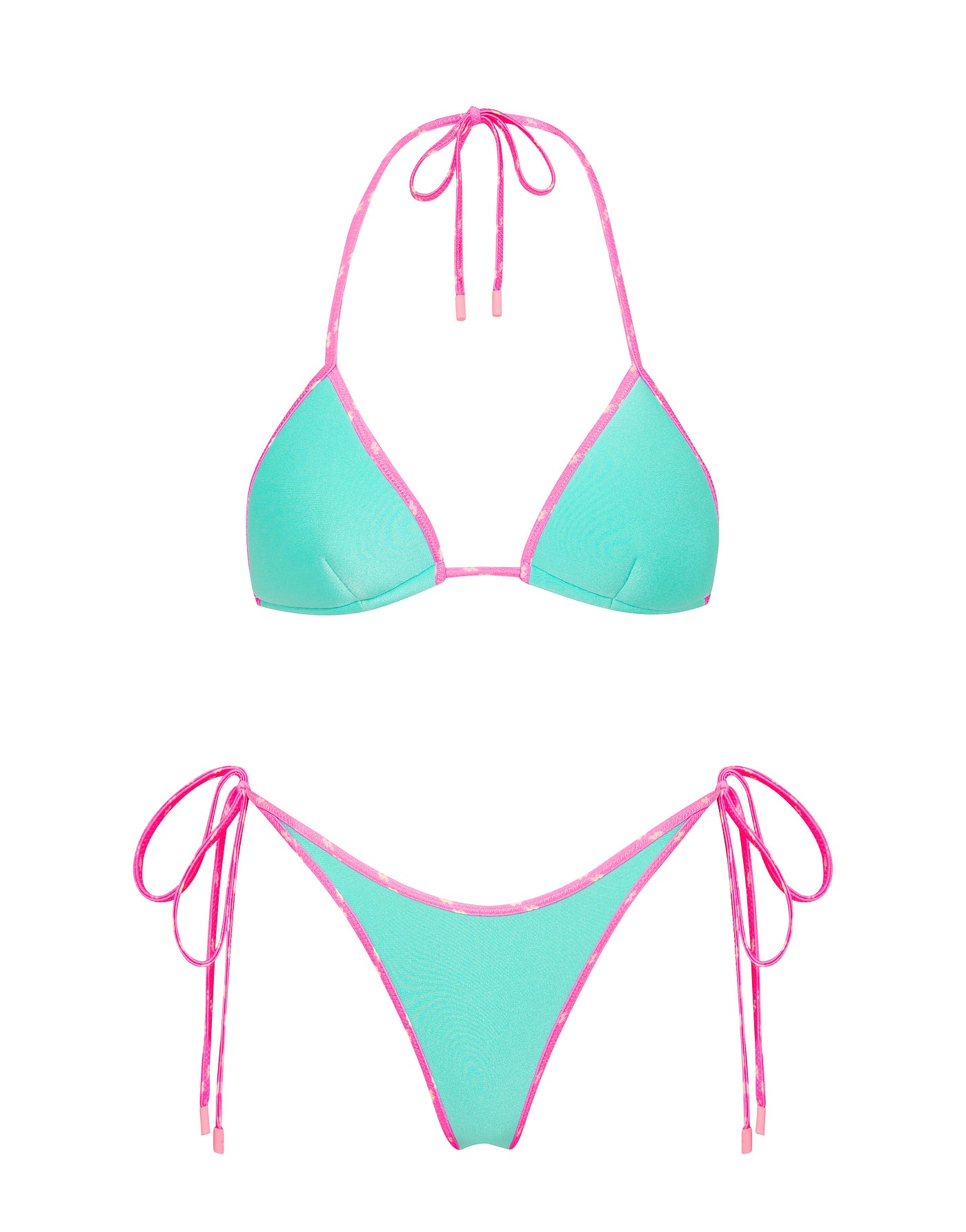 VINCA  TURQUOISE Neoprene Triangle Bikini Set