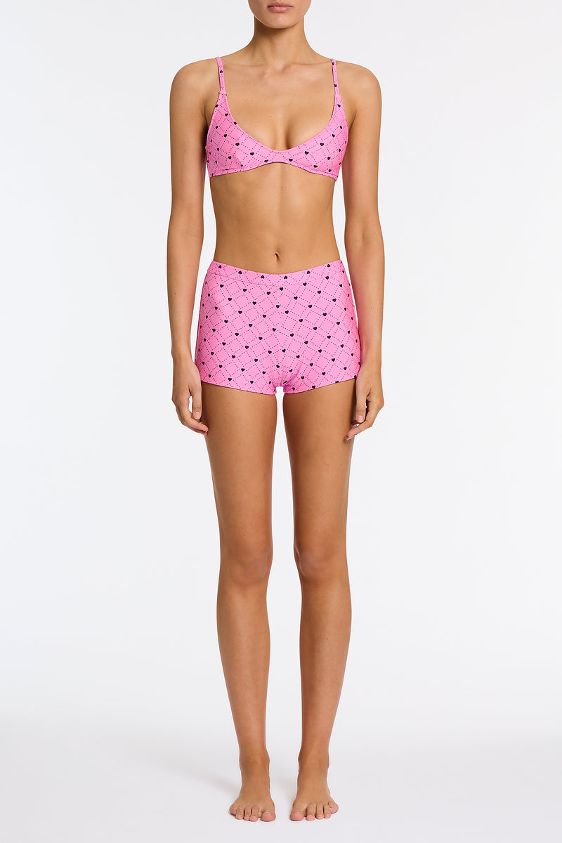 Alternative view of CELESTE CASSI Pink Heart Short