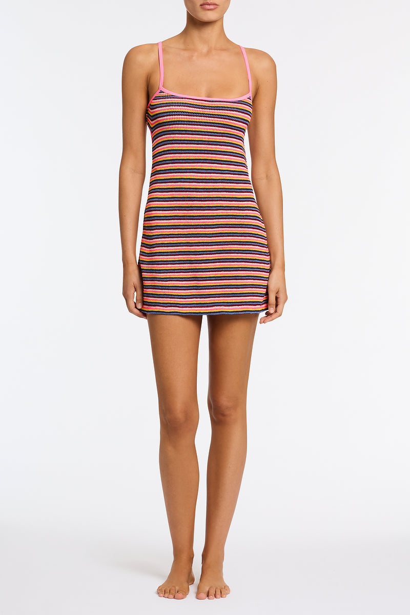 Alternative view of Minni   Loni Stripe Crochet Mini Dress