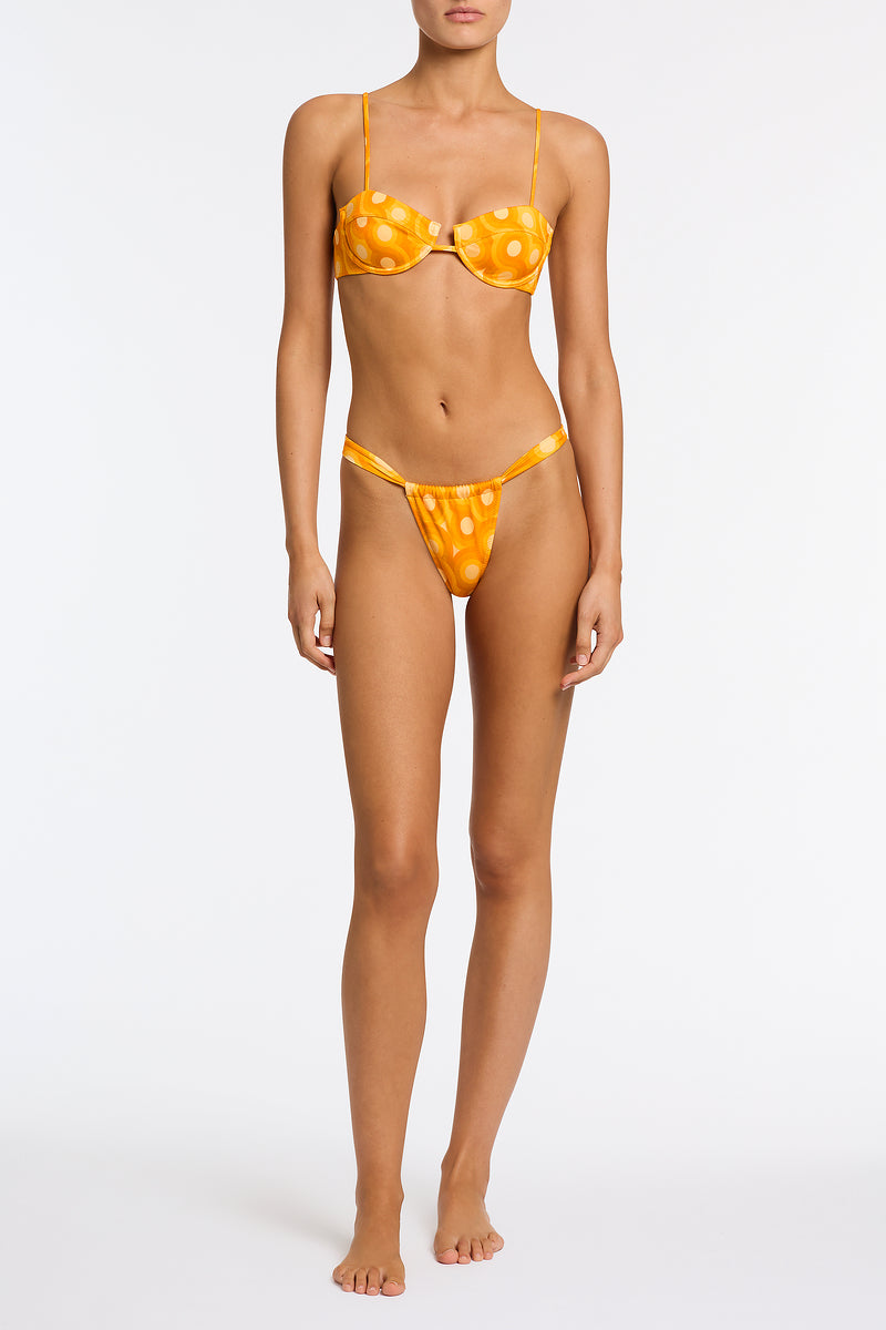 Alternative view of PALMA TANGERINE Balconette Bikini Set