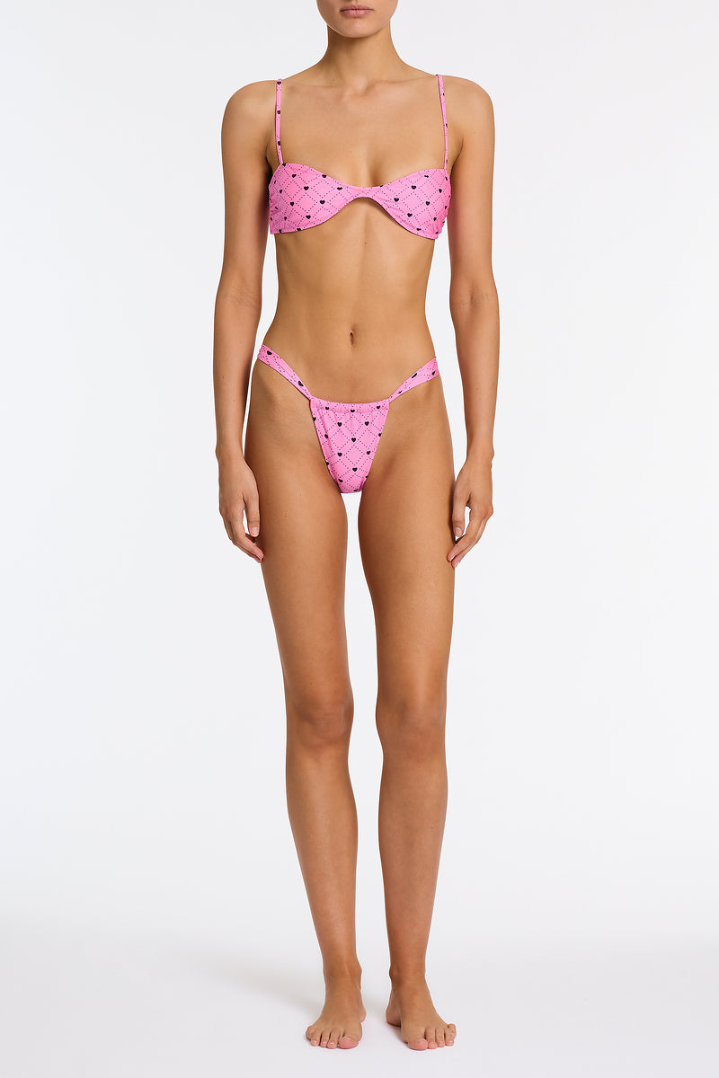 Alternative view of STELL CASSI Pink Heart Scoop Bikini Set