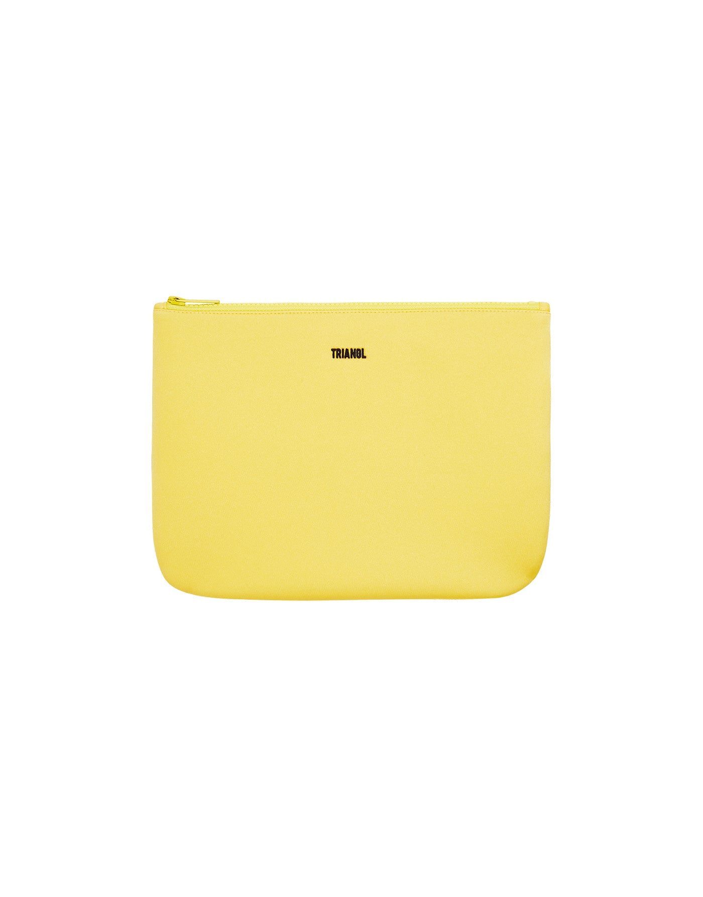 LEMON Yellow Neoprene Zip Pouch