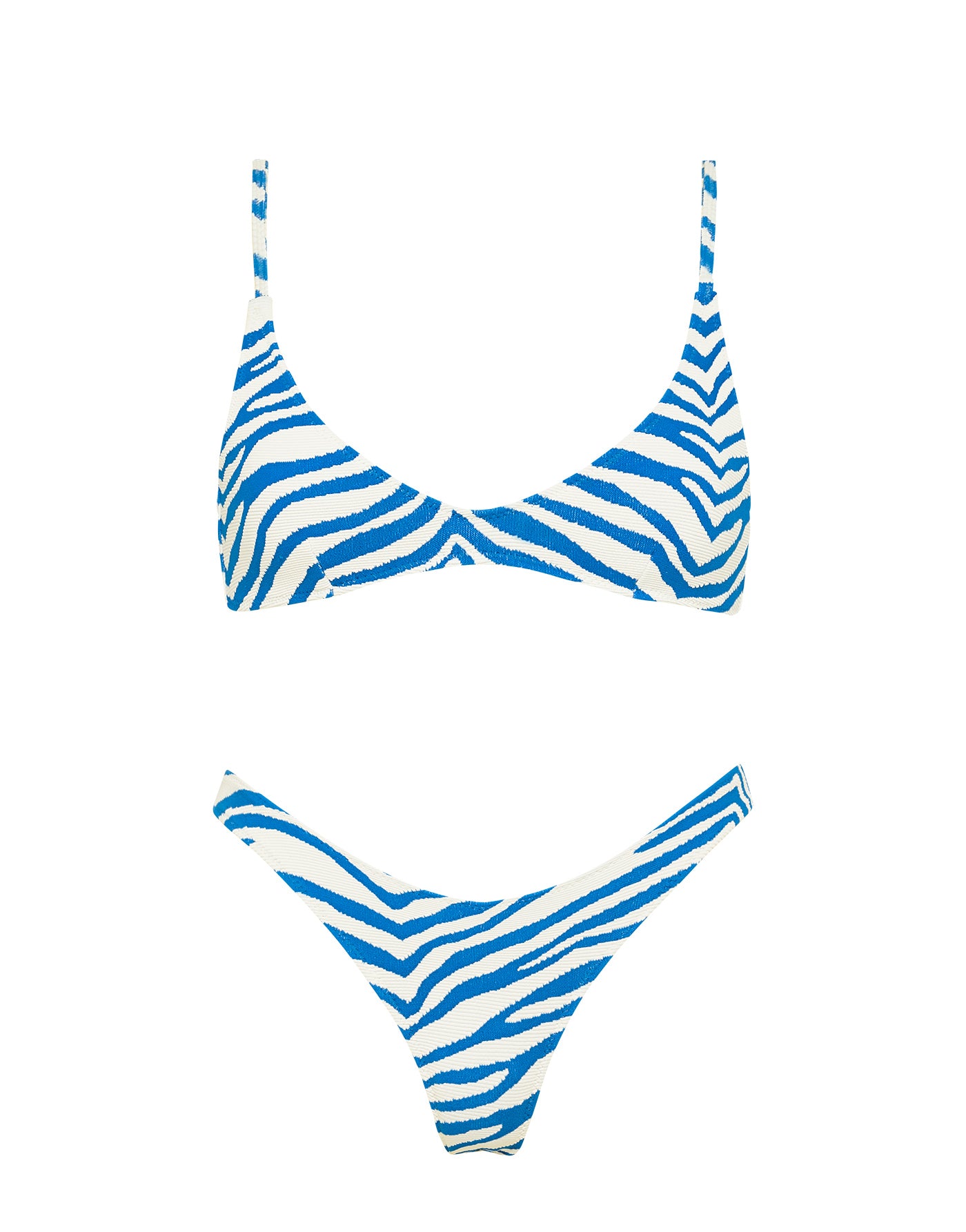 MAIA ZEBRA SPLASH Scoop Bikini Set