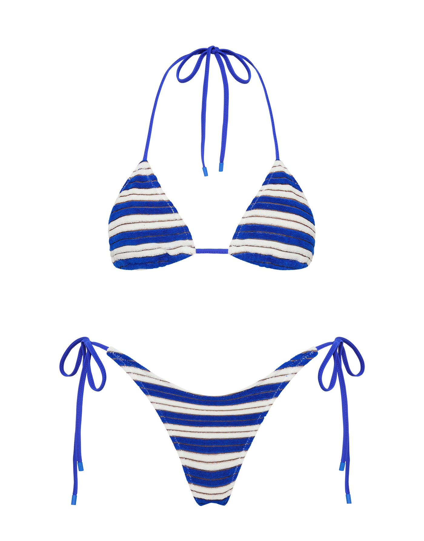 VINCA JOLY Blue Terry Towelling Triangle Bikini Set